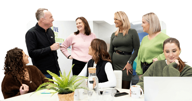 Make Me Local team helping a small business