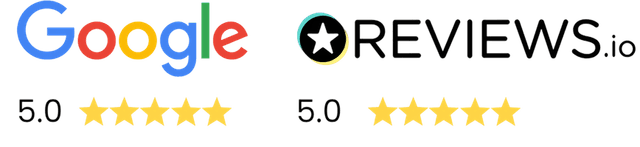 Trusted by Google and Reviews.io with 5.0 stars