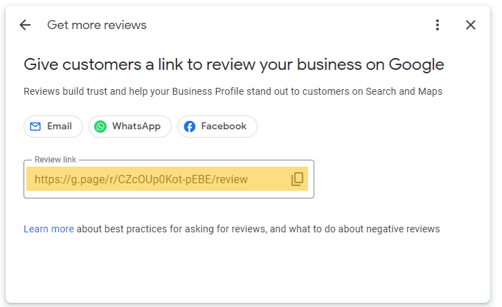 How to get Google reviews